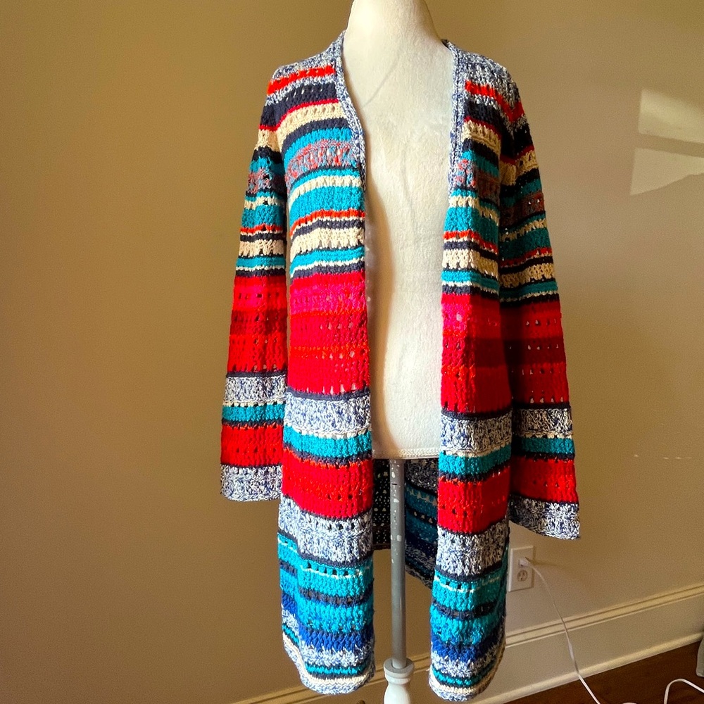 Lucky Brand crochet cardigan